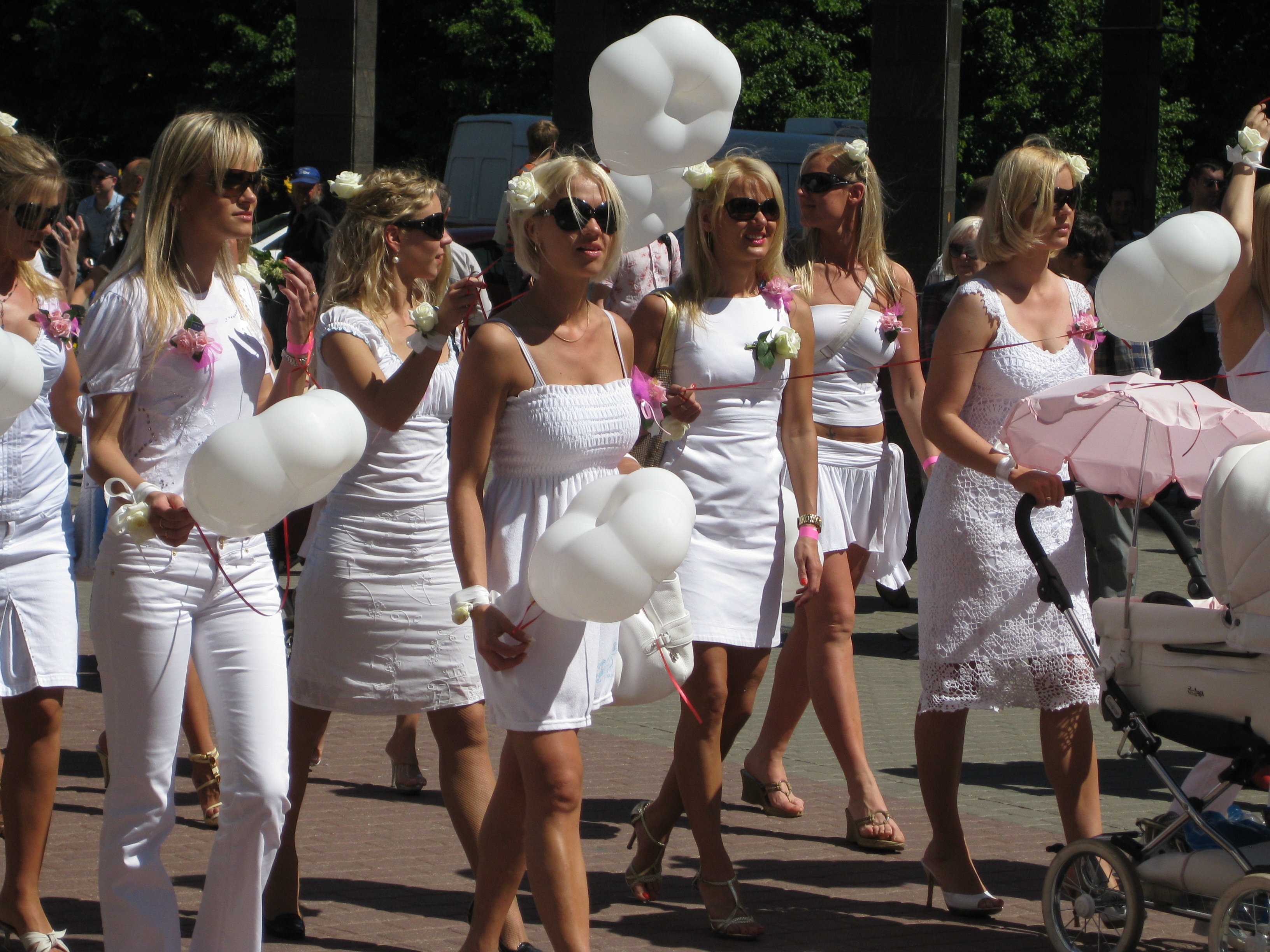 Blonde Parade To Beat Recession In Latvia