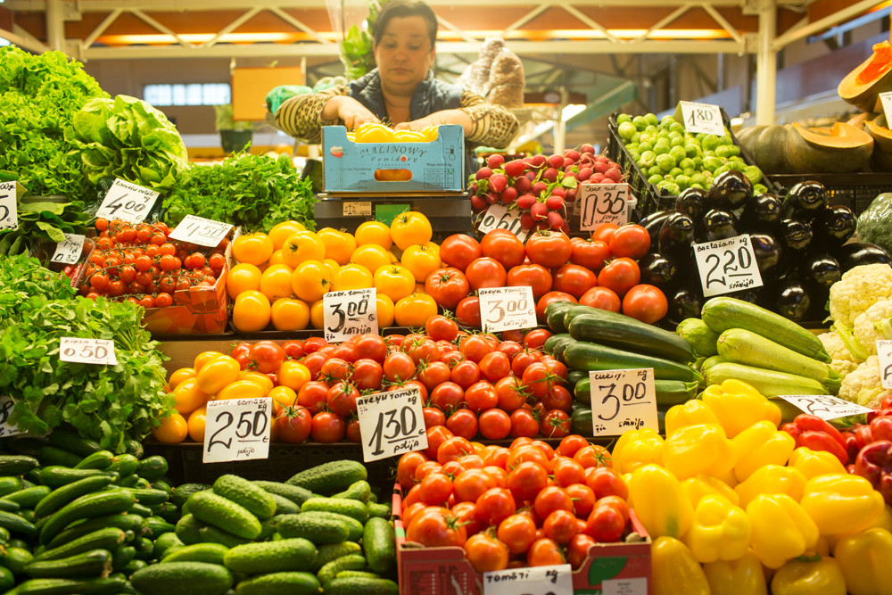 Fruit and veg at Riga central market